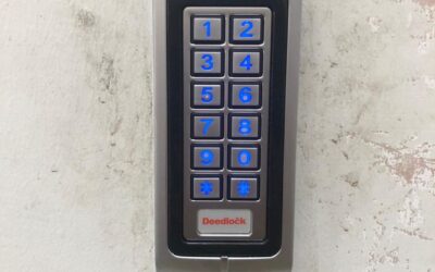 Electronic digital key pad installed